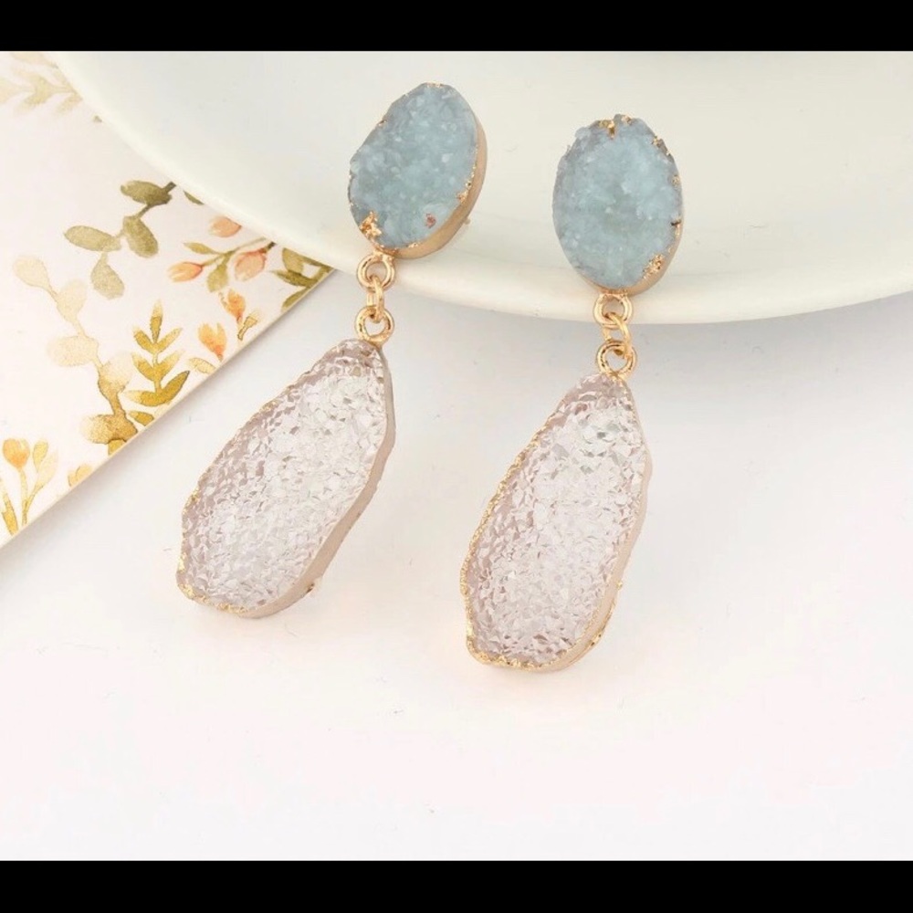 Anthropologie Druzy Drop Earrings.